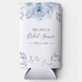 Bloemig Syringa Schrift Bruidsbruiloft Seltzer Blikjeskoeler (Voorkant)