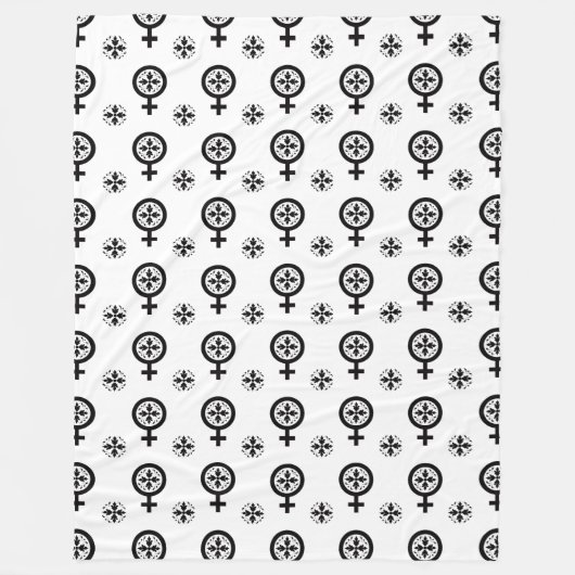 Bloemig Venus Symbool Patroon Fleece Deken (Voorkant)