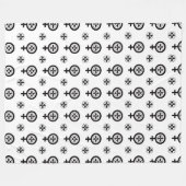 Bloemig Venus Symbool Patroon Fleece Deken (Voorkant (Horizontaal))