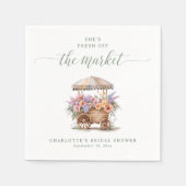 Bloemig vers van de markt bruidsfeest servet (Voorkant)