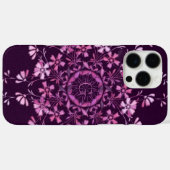 bloemig vintage element. monogram. iPhone hoesje (Achterkant (horizontaal))