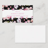 BLOEMIG VISITEKAARTJE, MAKE-UPARTIEST, NAGELSALON VISITEKAARTJE (Voorkant / Achterkant)