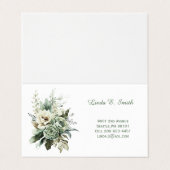 Bloemig Vouw Visitekaart Visitekaartje (Buitenkant ongevouwen)