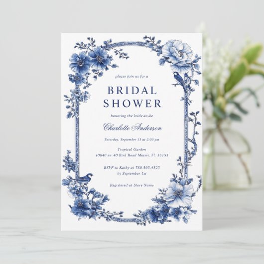  bloemig Vrijgezellenfeest Kaart (Staand voorkant)