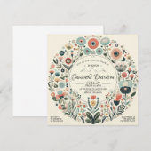 bloemig Vrijgezellenfeest Kaart (Voorkant / Achterkant)