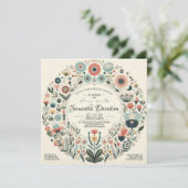  bloemig Vrijgezellenfeest Kaart (Staand voorkant)