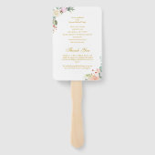 Bloemig 'We hernieuwen onze geloften'-jubileumprog Handwaaier (Achterkant)