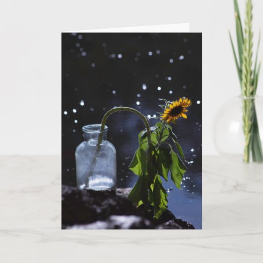 Bloemig wenskaart, blanco kaart (Voorkant)