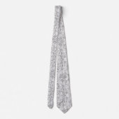 Bloemig zwart en wit paisley stropdas (Achterkant)