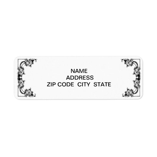  BLOEMIG ZWART-WIT label (Voorkant)