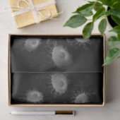 Bloemig zwart-wit monogram elegant tissuepapier (Geschenk)