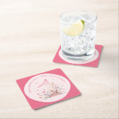 Bloemige 1e verjaardag Aangepaste Eén Fee Prinses Kartonnen Onderzetters (Insitu)