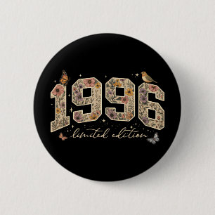 Bloemige 30e verjaardag Limited Edition 1996 Ronde Button 5,7 Cm
