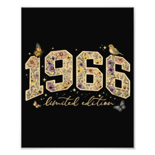 Bloemige 60e verjaardag Limited Edition 1966 Foto Afdruk