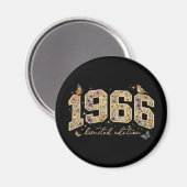 Bloemige 60e verjaardag Limited Edition 1966 Magneet (Voorkant / Achterkant)