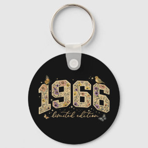 Bloemige 60e verjaardag Limited Edition 1966 Sleutelhanger