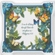 Bloemige aanpasbare Bijbeltekst op maat gesneden v