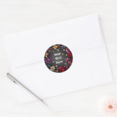 Bloemige Aanpasbare Sticker Feest/Huwelijken (Envelop)