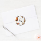 Bloemige Aanpasbare Sticker Feest/Huwelijken (Envelop)