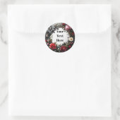 Bloemige aanpasbare sticker feest/huwelijken (Tas)