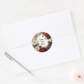 Bloemige Aanpasbare Sticker Feest/Huwelijken (Envelop)