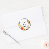 Bloemige Aanpasbare Sticker Feest/Huwelijken (Envelop)