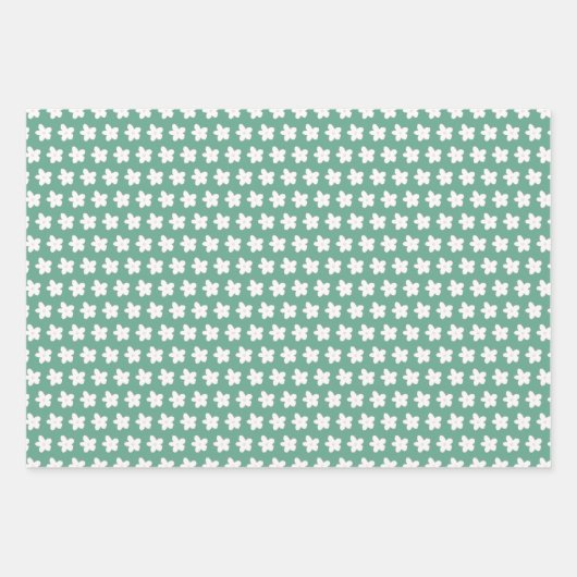 Bloemige Aardbeidroom Inpakpapier Vel (Voorkant)