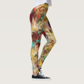 Bloemige Abstracte Kleurrijke Kunst Leggings (Rechts)
