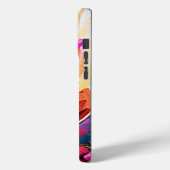 Bloemige Abstracte Kunst Oranje Rode Blauwe Bloeme Case-Mate iPhone Case (Achterkant / Links)