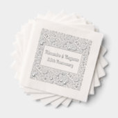 Bloemige achtergrond #2 Elke gelegenheid 50ste ver Folie Servetten (Insitu (Gestapeld))