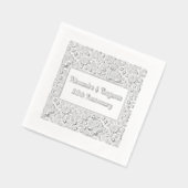 Bloemige achtergrond #2 Elke gelegenheid 50ste ver Folie Servetten (Links)