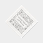 Bloemige achtergrond #2 Elke gelegenheid 50ste ver Folie Servetten (Rechts)