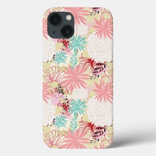 Bloemige achtergrond 4 Case-Mate iPhone case (Achterkant)