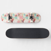 Bloemige achtergrond 4 persoonlijk skateboard (Horizontaal)