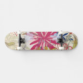 Bloemige achtergrond 6 persoonlijk skateboard (Horizontaal)