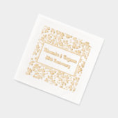 Bloemige achtergrond elke gelegenheid - 50ste verj folie servetten (Links)