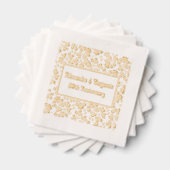 Bloemige achtergrond elke gelegenheid - 50ste verj folie servetten (Insitu (Gestapeld))