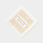 Bloemige achtergrond elke gelegenheid - 50ste verj folie servetten (Rechts)