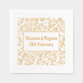 Bloemige achtergrond elke gelegenheid - 50ste verj folie servetten (Voorkant)