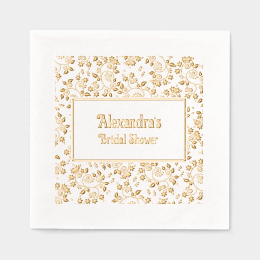 Bloemige achtergrond voor elke gelegenheid - Bruid Folie Servetten (Voorkant)