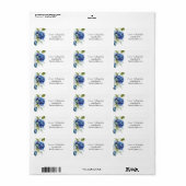 Bloemige adreslabels voor bruiloft etiket (Full Sheet)