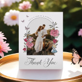 bloemige Alice in Wonderland Dank u Bedankkaart
