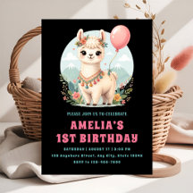 Bloemige Alpaca Verjaardagsfeestje