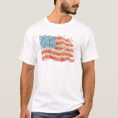 Bloemige Amerikaanse vlag T-shirt (Voorkant)