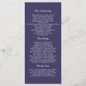 Bloemige Anemoon Paarse Bruiloft Programmakaart (Achterkant)