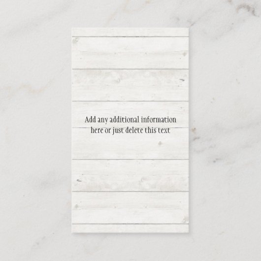 Bloemige Ankertaart Bruidsdouche Informatiekaartje (Achterkant)