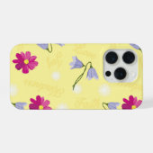 Bloemige Apple iPhone Hoes Hoesje (Achterkant horizontaal)