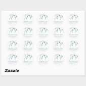 Bloemige Aquarel Blauwe Orchidee Favor Stickers (Vel)