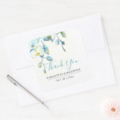 Bloemige Aquarel Blauwe Orchidee Favoriet Stickers (Envelop)