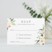 Bloemige Aquarel Blozende Perzik Groene Moderne Kaart (Staand voorkant)